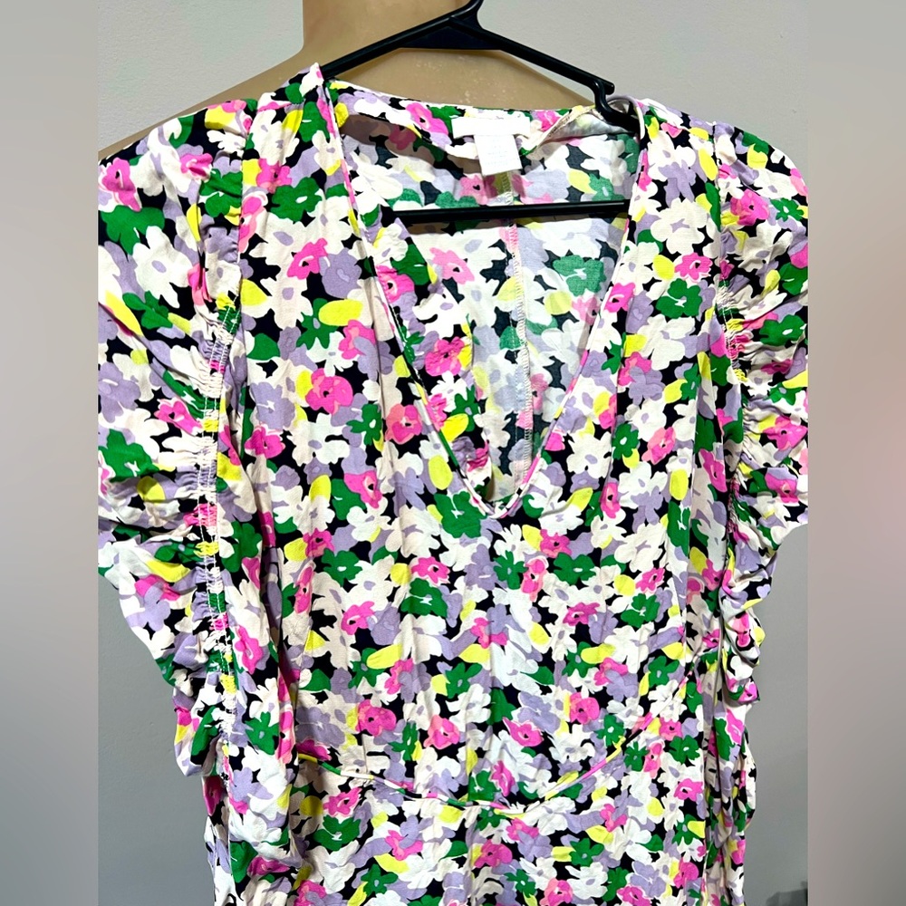 H&M Balloon Sleeve Floral Dress